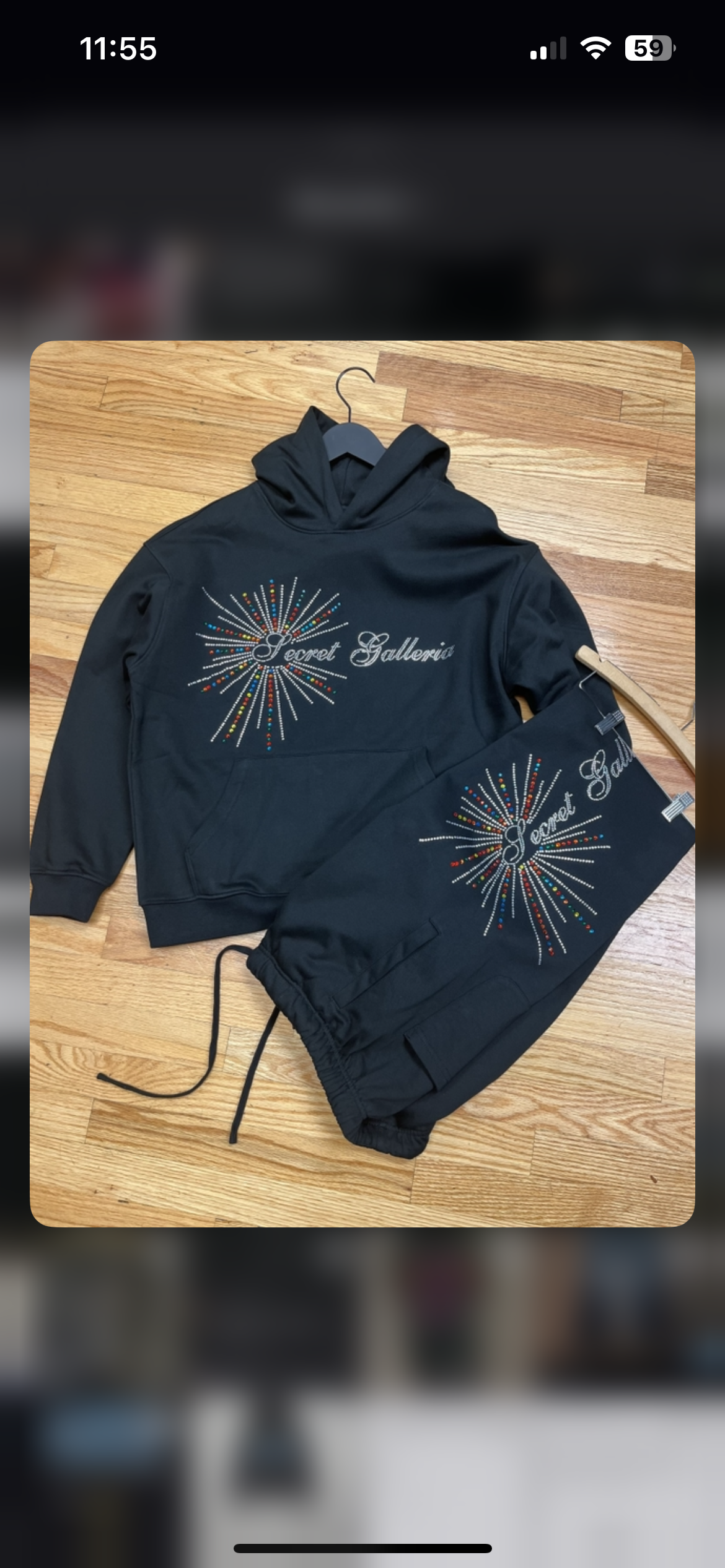 Secret Galleria Rhinestone Hoodie