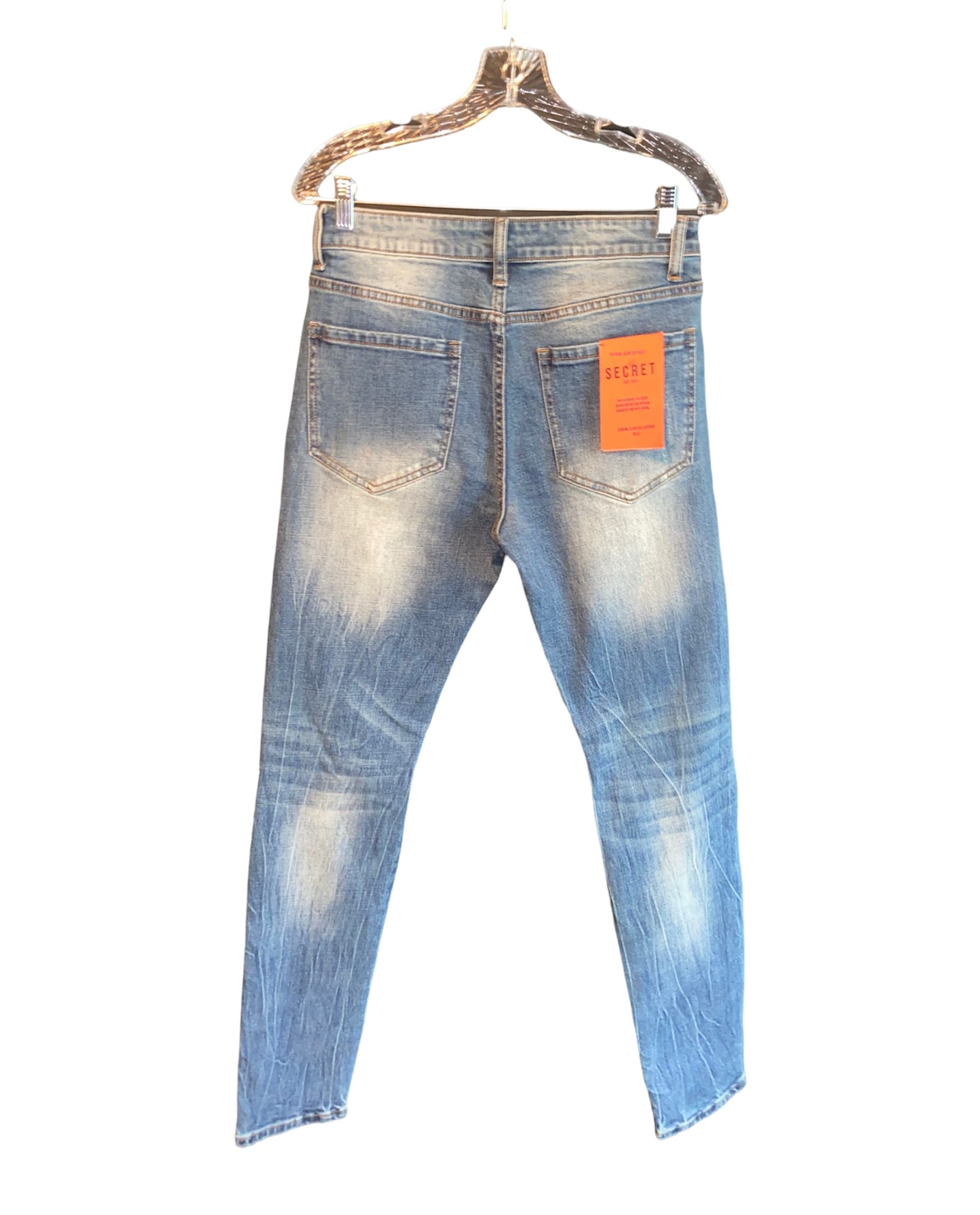 Eroded blue denim